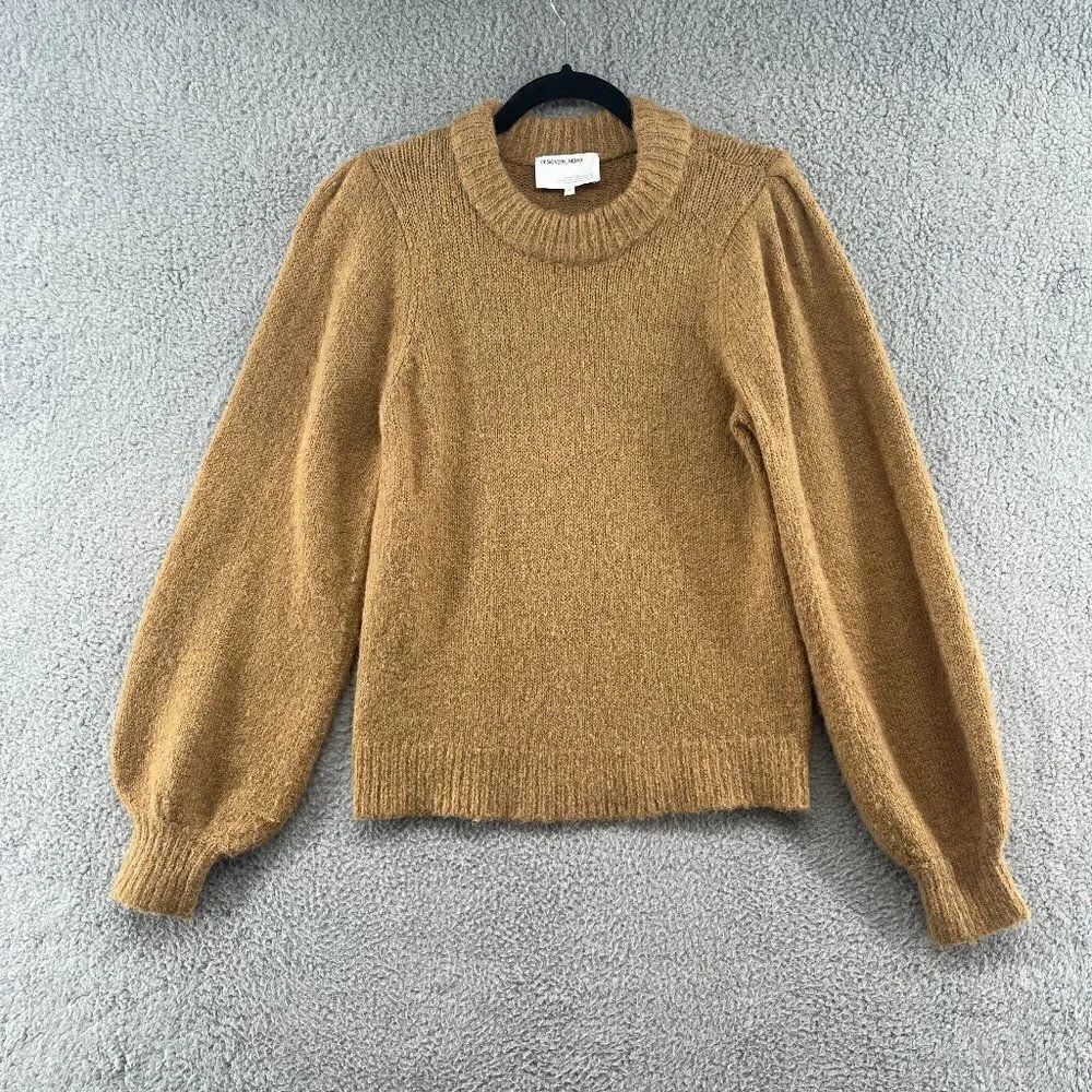 DESIGNERS REMIX Caress Sleeve Sweater Tan Wool Blend Alpaca Size Small